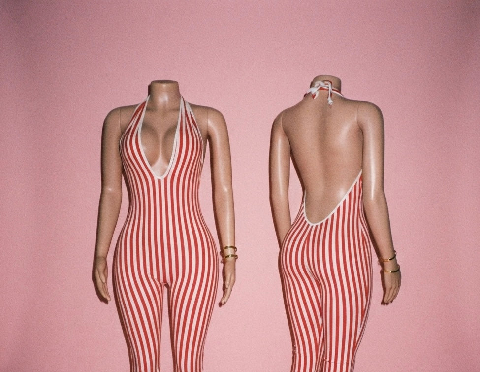 Vintage Peppermint Bodycon Suit