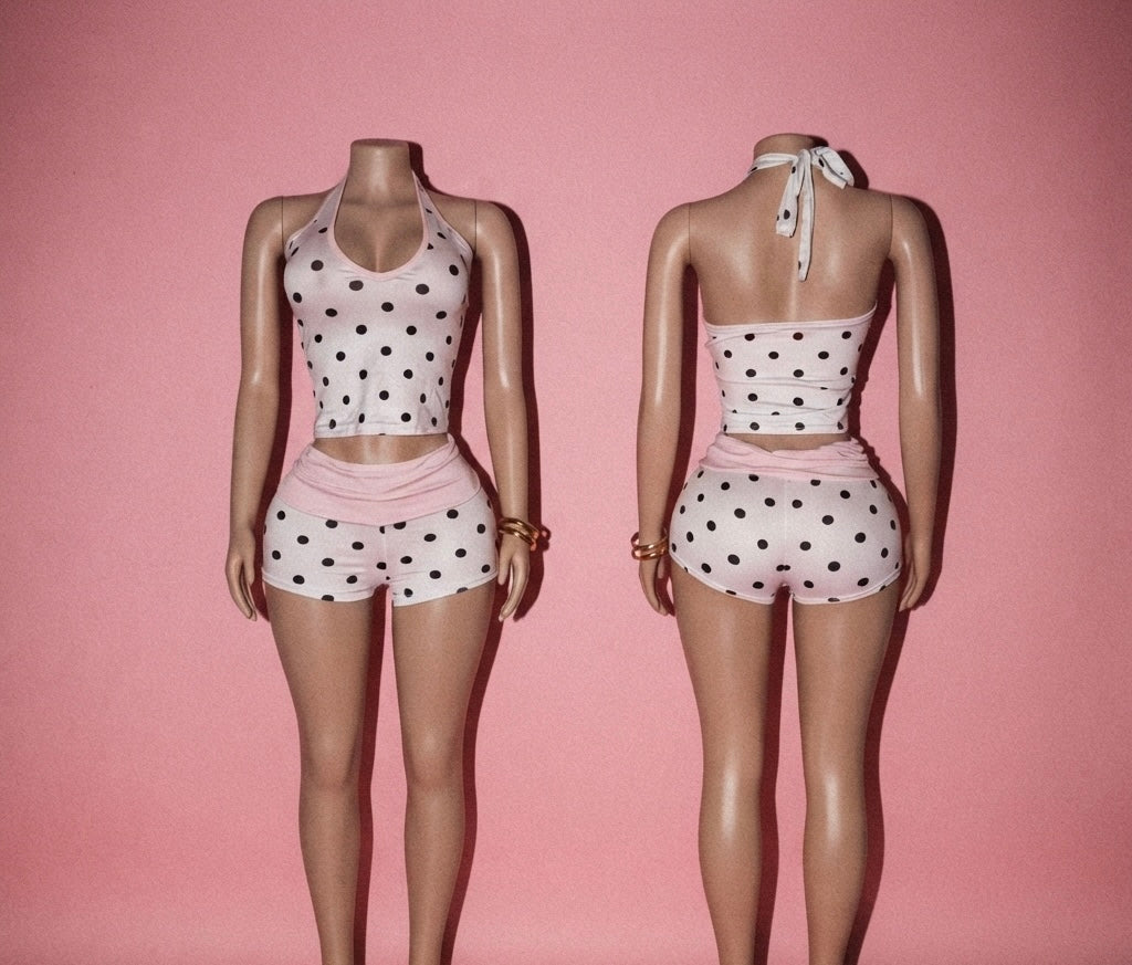 Bombshell After-Hours Polka Dot Set