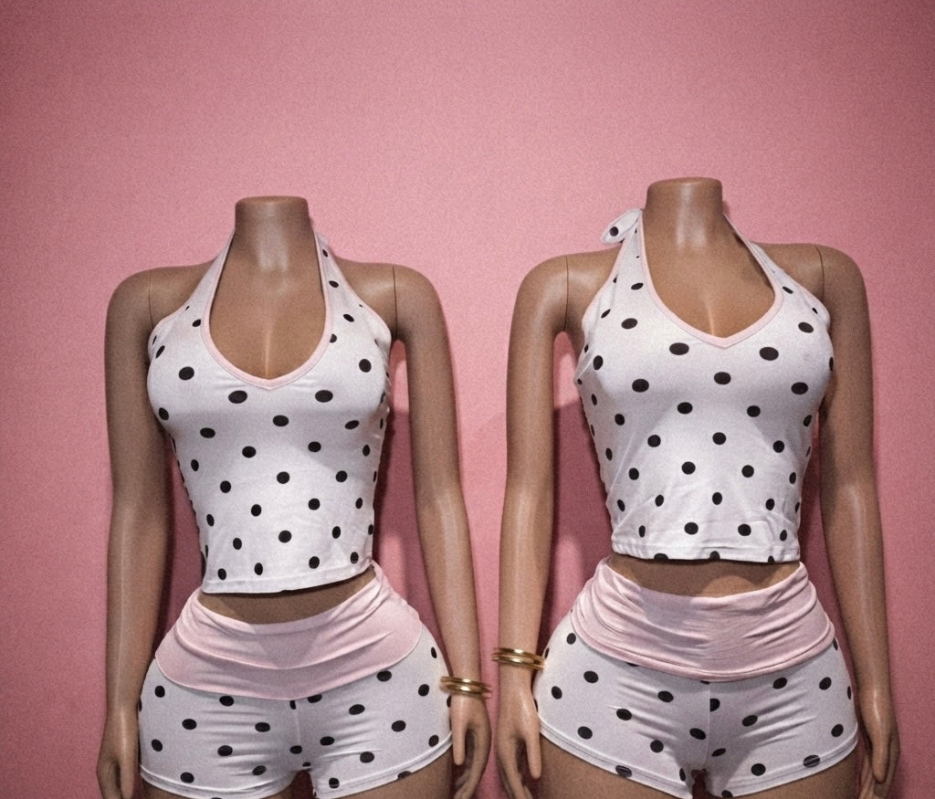 Bombshell After-Hours Polka Dot Set