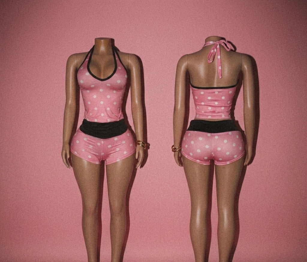 Bombshell After-Hours Polka Dot Set