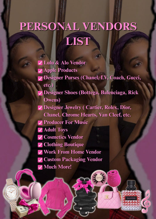 Personal Ultimate Vendors List