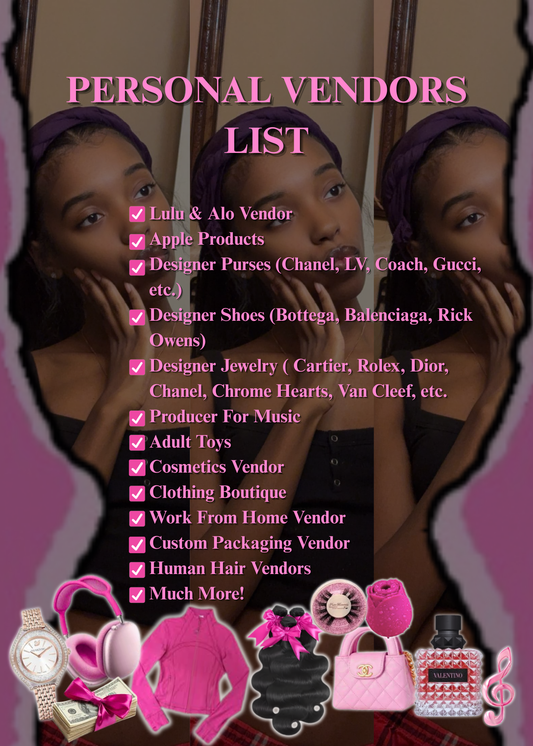 Personal Ultimate Vendors List